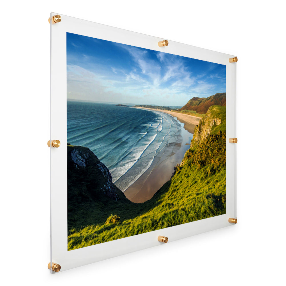30x40" Photo Floating Acrylic Clear Picture Frame (Frame Size 34x44")