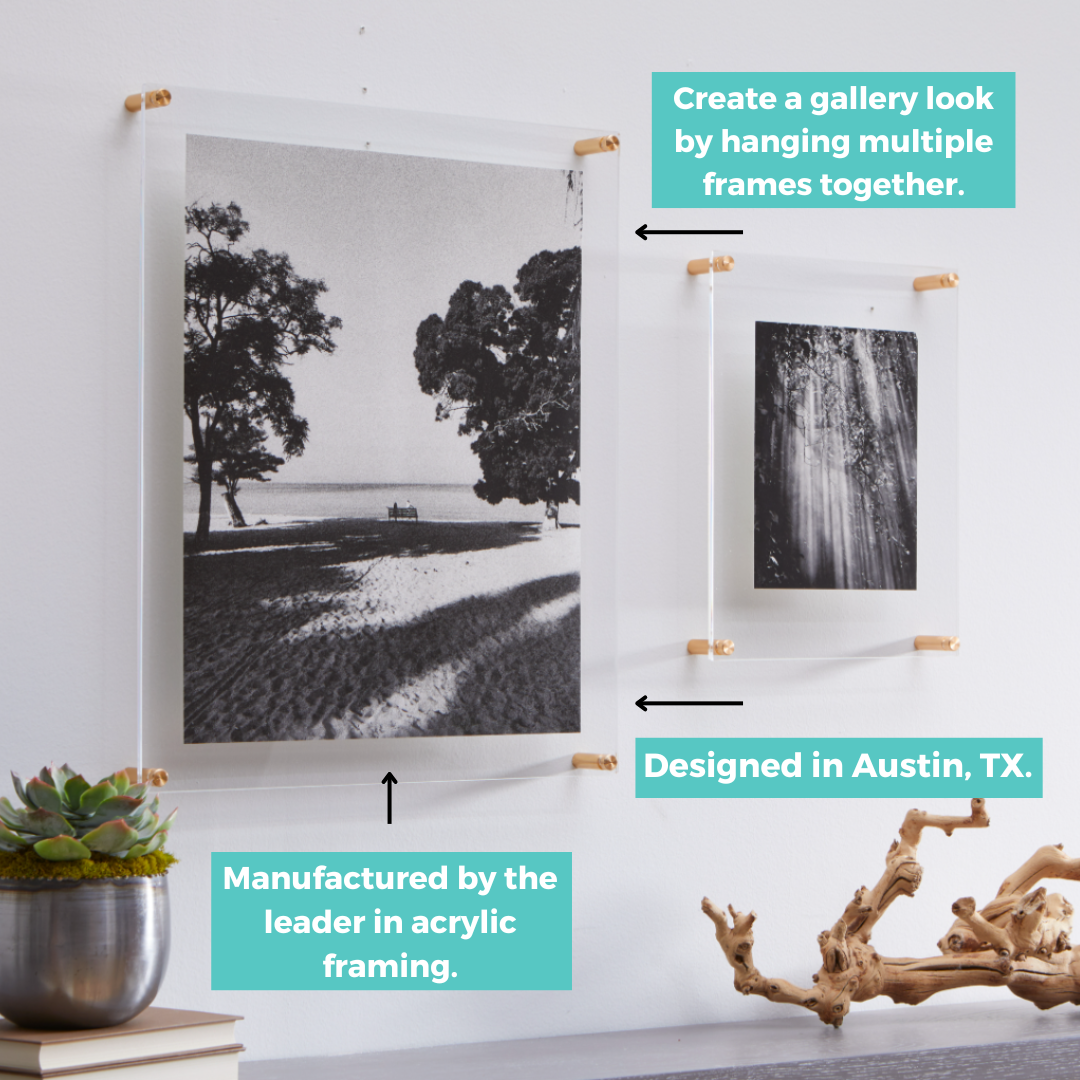 30x40" Photo Floating Acrylic Clear Picture Frame (Frame Size 34x44") - Image 4